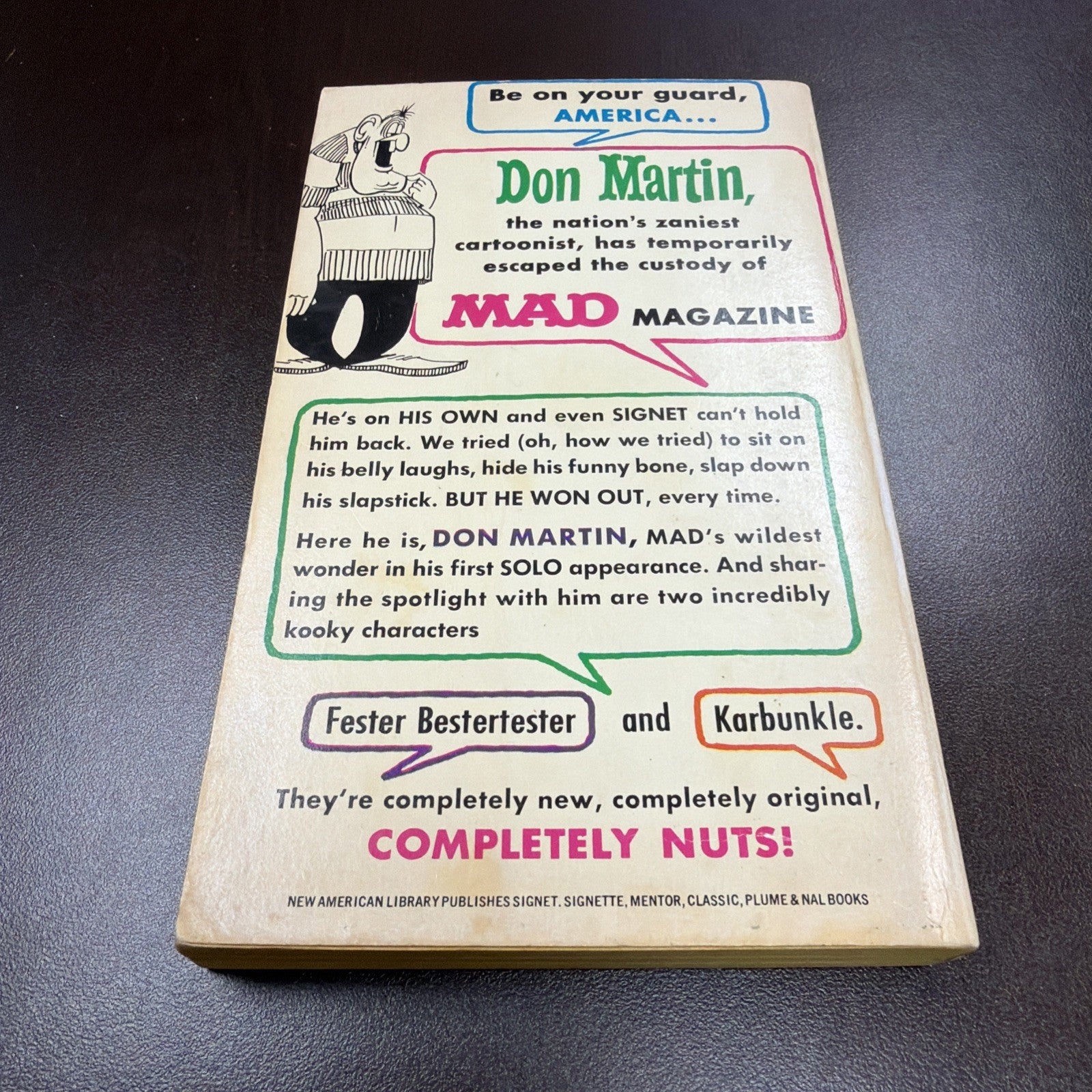 1962 DON MARTIN STEPS OUT Mad's Maddest Artist Signet Paperback Fisherman