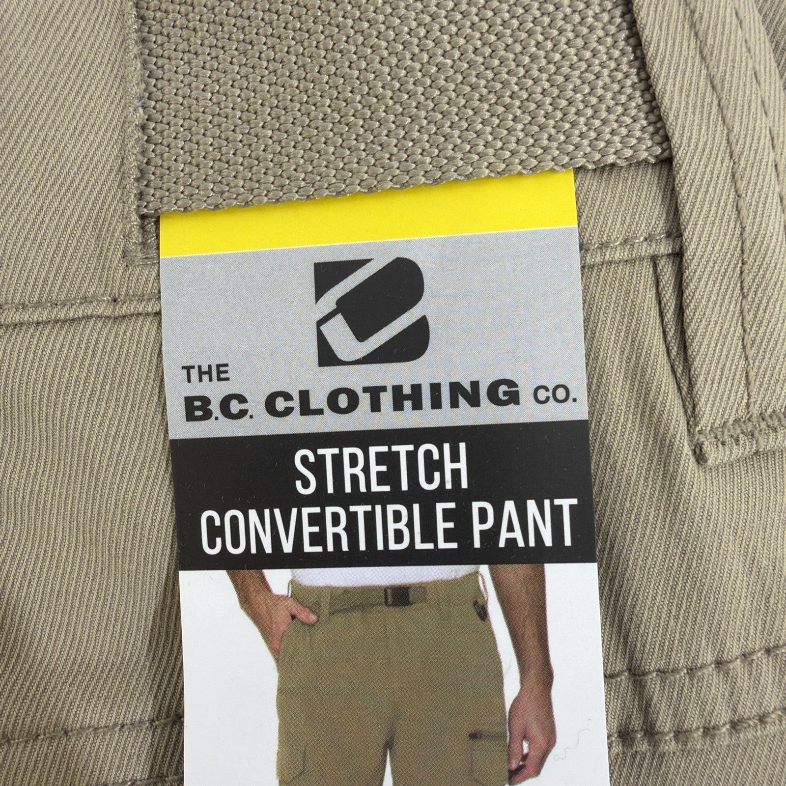 B.C.Clothing Stretch Convertible Pant Free Shipping  Sx32