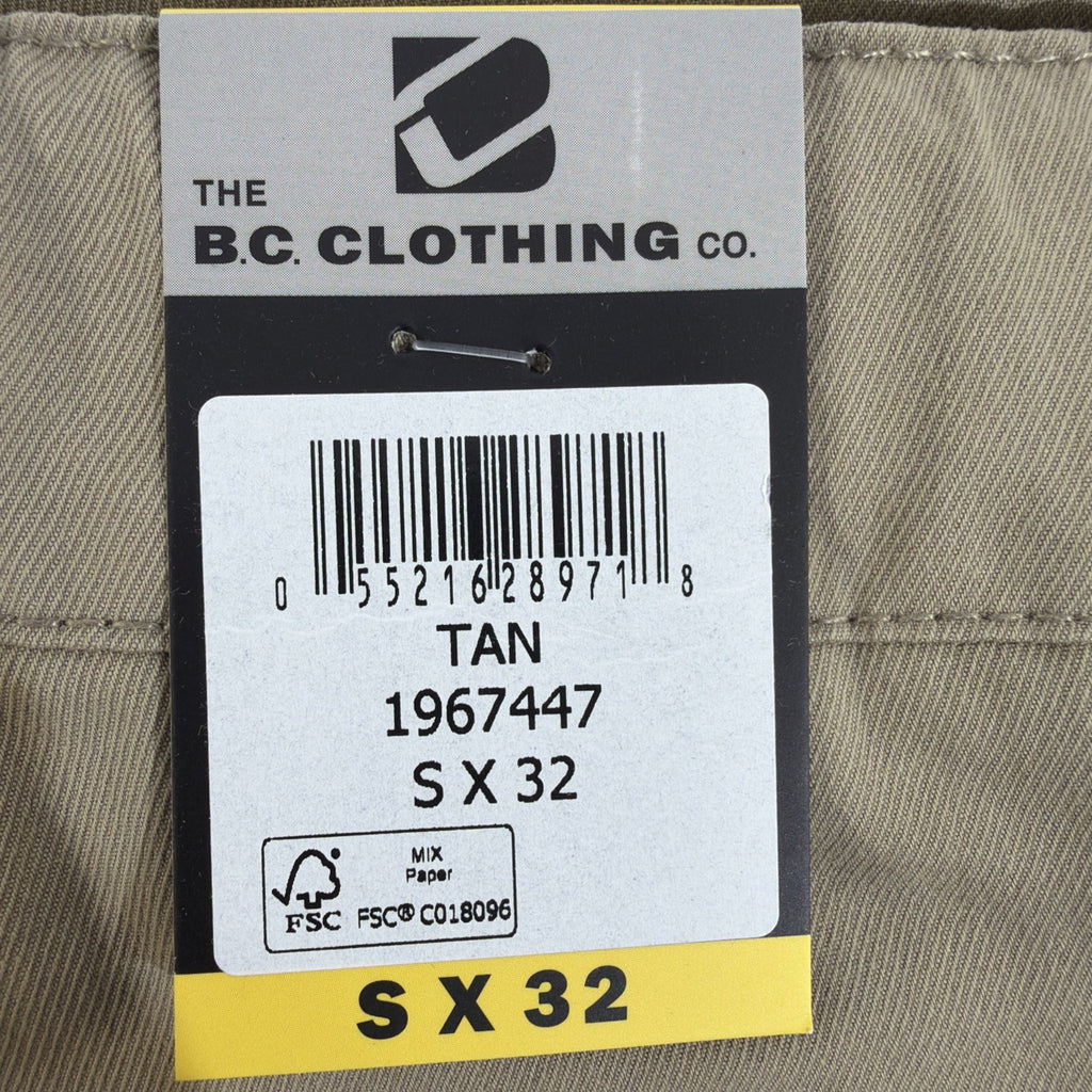 B.C.Clothing Stretch Convertible Pant Free Shipping  Sx32
