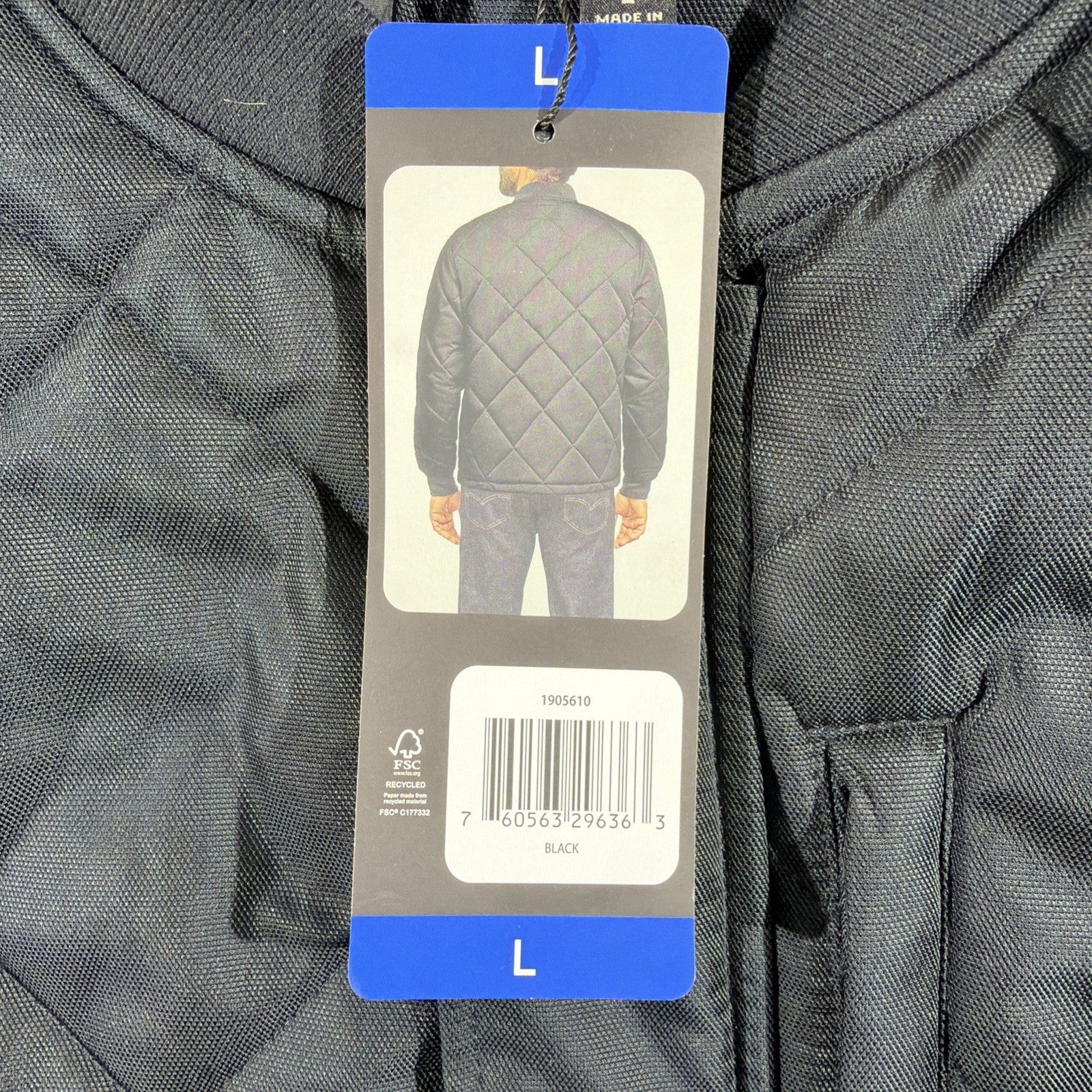 Banana Republic Quilted Bomber Jacket Black L Men's Diamond Pattern Snap Zip