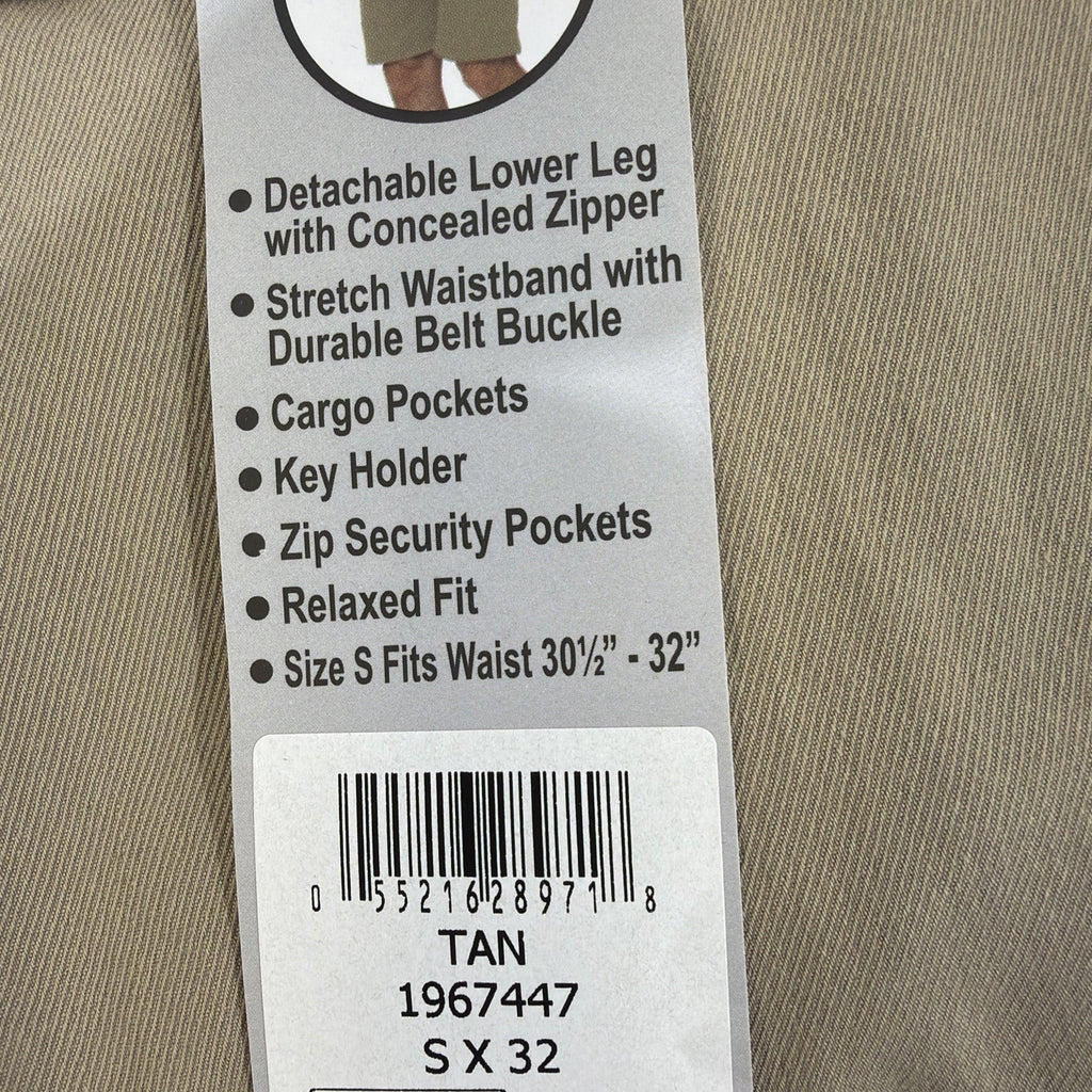B.C.Clothing Stretch Convertible Pant Free Shipping  Sx32