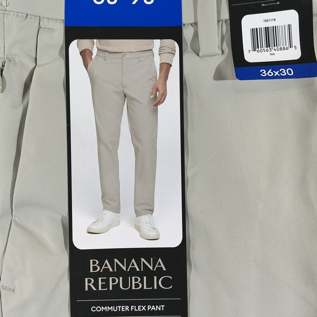 Banana Republic Men's Chino Pant, Size 36x30,Stretch, Straight Fit, Tan, New