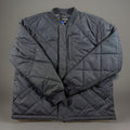 Banana Republic Quilted Bomber Jacket Black L Men's Diamond Pattern Snap Zip