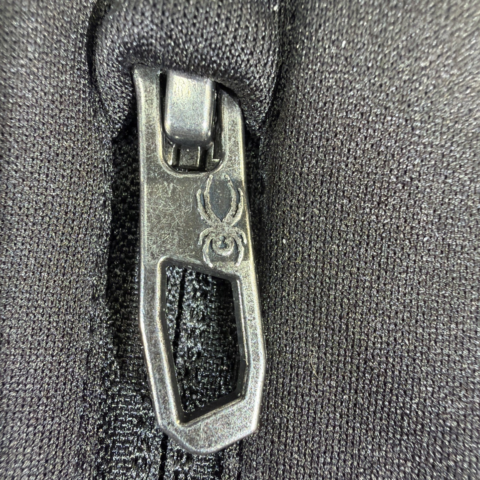 (#C) Spyder Jacket Adult M Gray Full Zip Pullover Logo Mock Neck