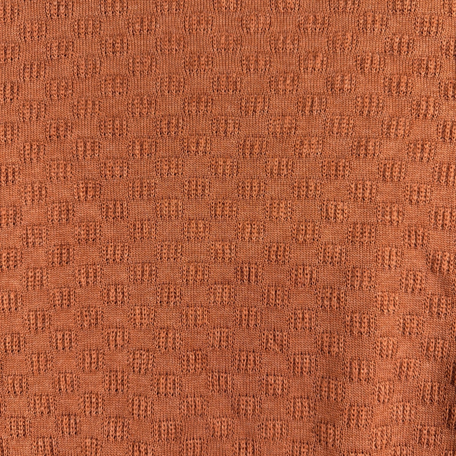 Alfred Dunner Orange Checkered Knit Women's Top, Size Small