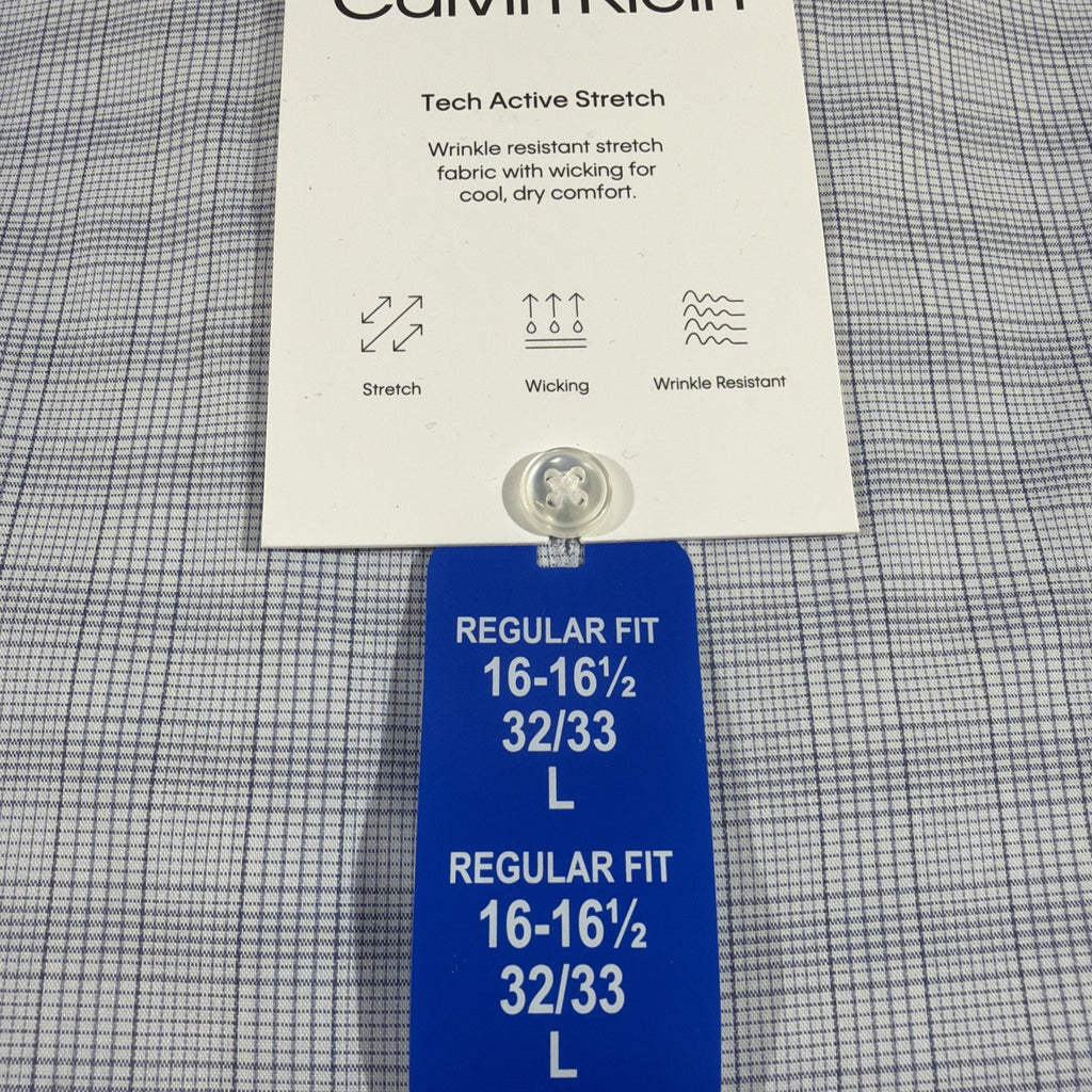 Calvin Klein Men's Wrinkle Free Dress Shirt L (16-16.5 32/33)