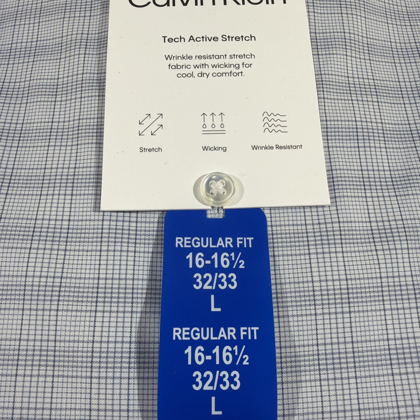 Calvin Klein Men's Wrinkle Free Dress Shirt L (16-16.5 32/33)