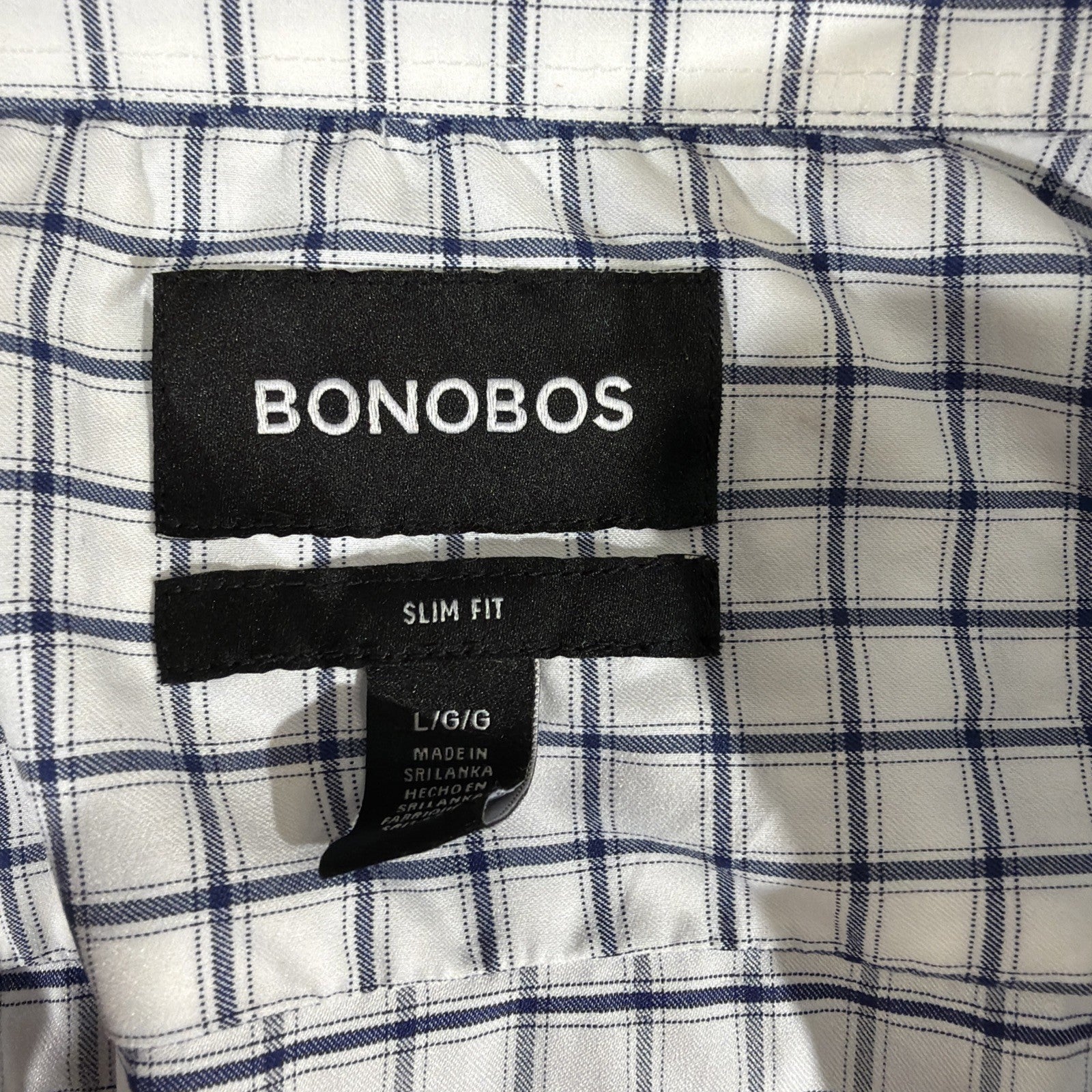Bonobos Men's L Slim Fit Checkered Long-Sleeve Button-Down Shirt  Fashion Design
