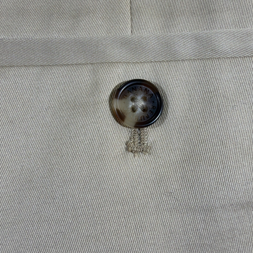 Banana Republic Mens Beige Stretch Mid-Rise Aiden Slim Chino Shorts Size 34