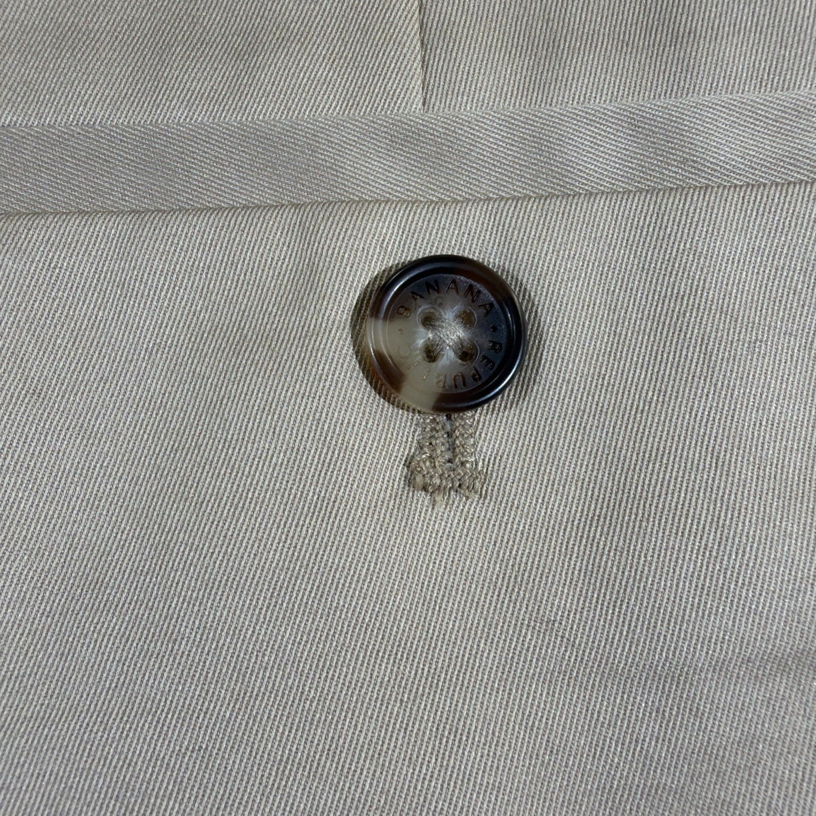 Banana Republic Mens Beige Stretch Mid-Rise Aiden Slim Chino Shorts Size 34
