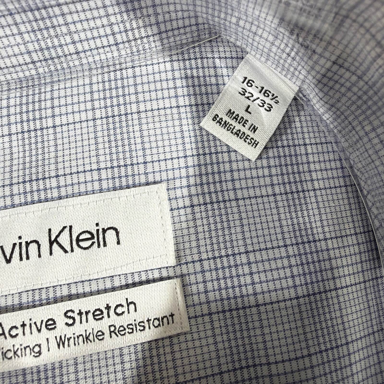 Calvin Klein Men's Wrinkle Free Dress Shirt L (16-16.5 32/33)