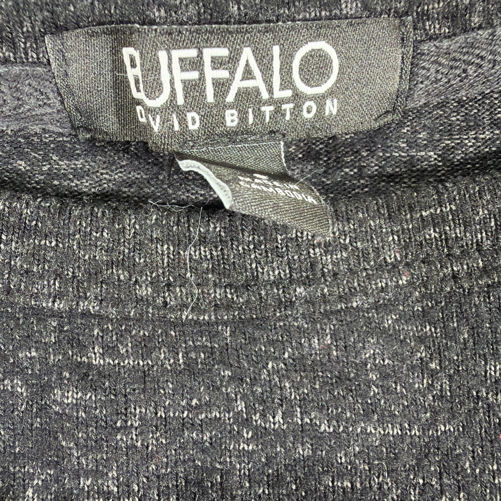 Buffalo David Bitton Sweater Womens XL Long Sleeve Pullover Good Vibes Black