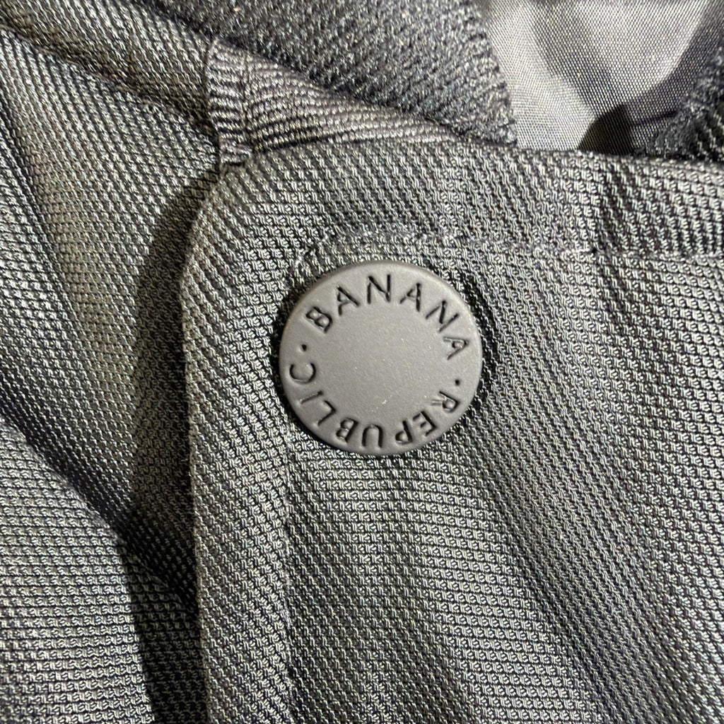 Banana Republic Quilted Bomber Jacket Black L Men's Diamond Pattern Snap Zip