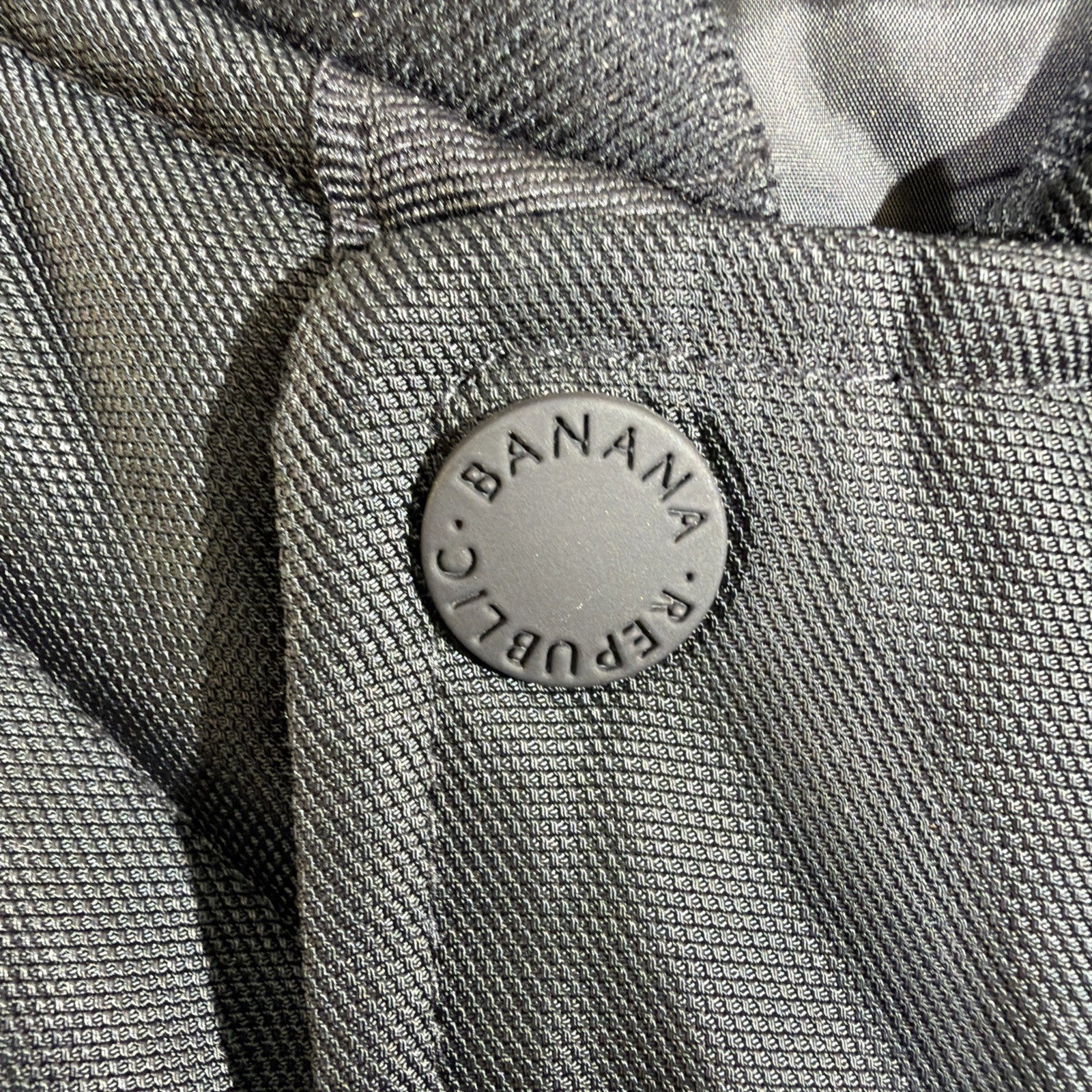 Banana Republic Quilted Bomber Jacket Black L Men's Diamond Pattern Snap Zip