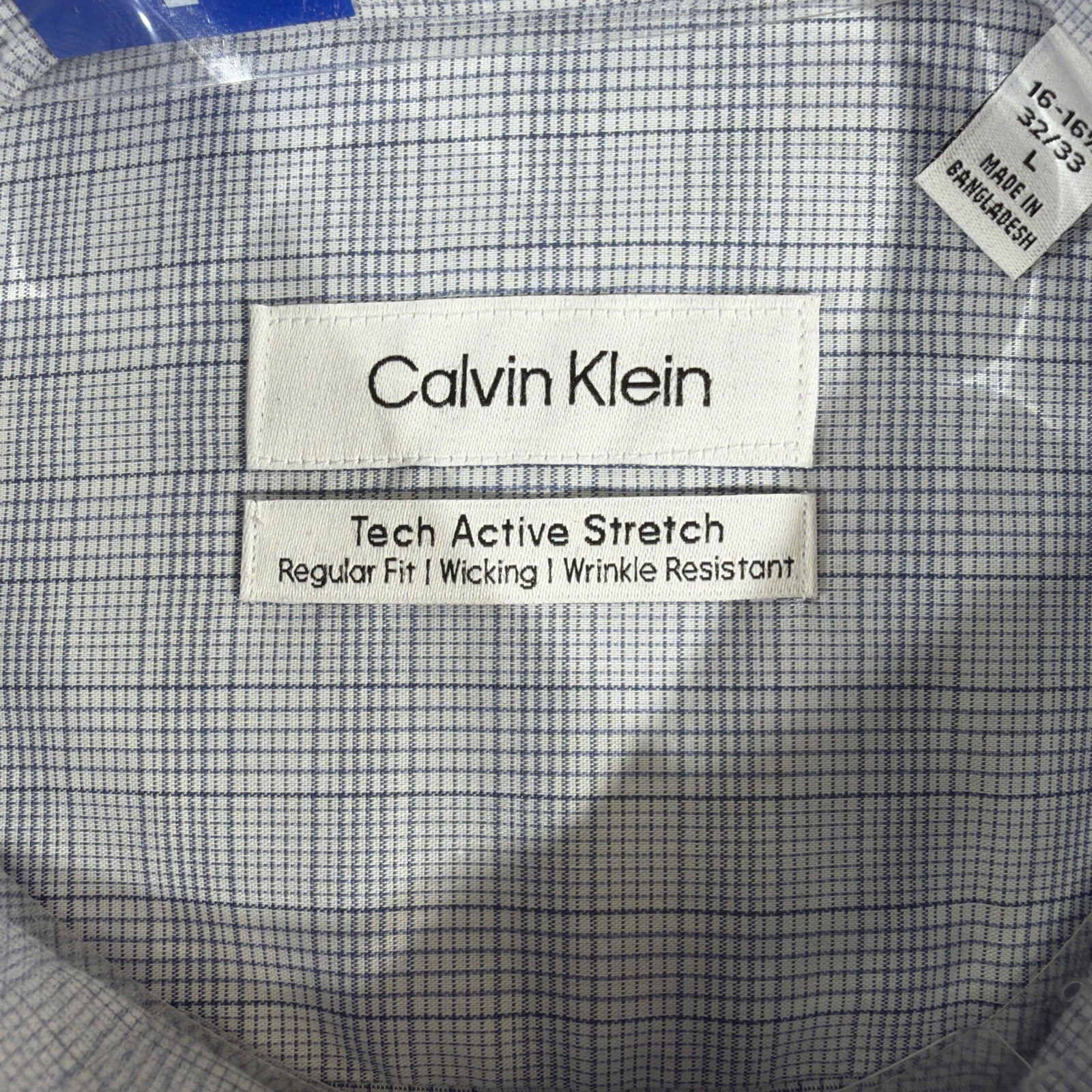 Calvin Klein Men's Wrinkle Free Dress Shirt L (16-16.5 32/33)