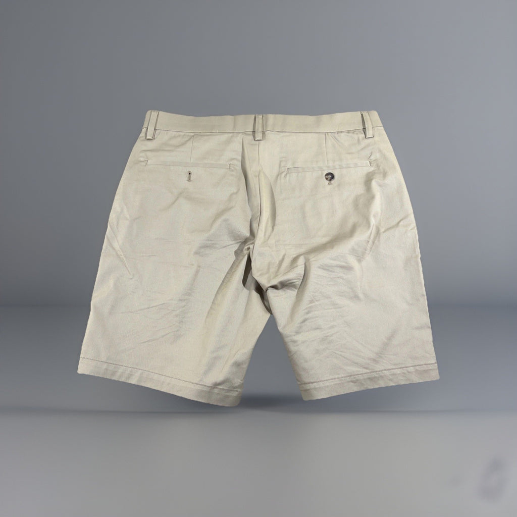 Banana Republic Mens Beige Stretch Mid-Rise Aiden Slim Chino Shorts Size 34