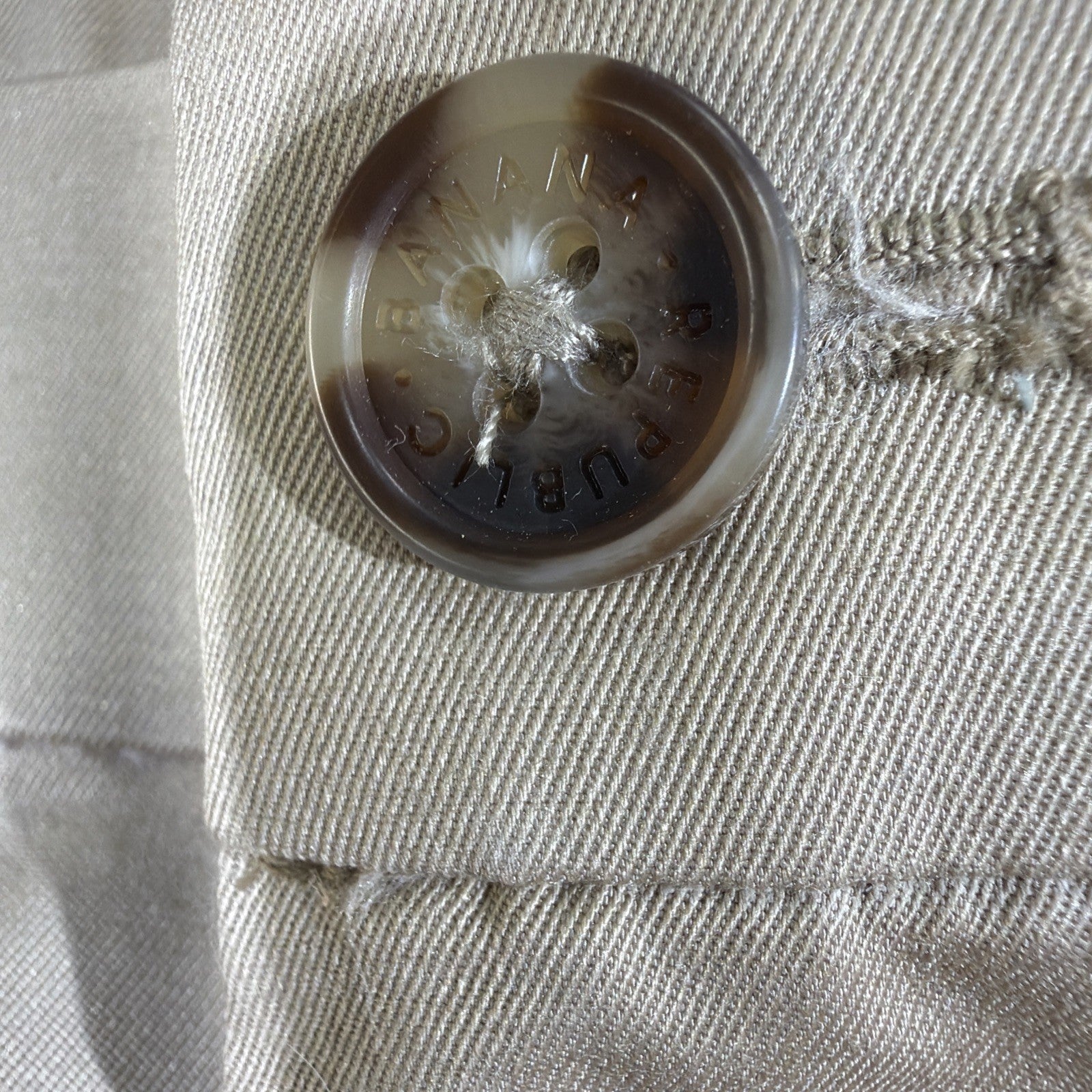 Banana Republic Mens Beige Stretch Mid-Rise Aiden Slim Chino Shorts Size 34