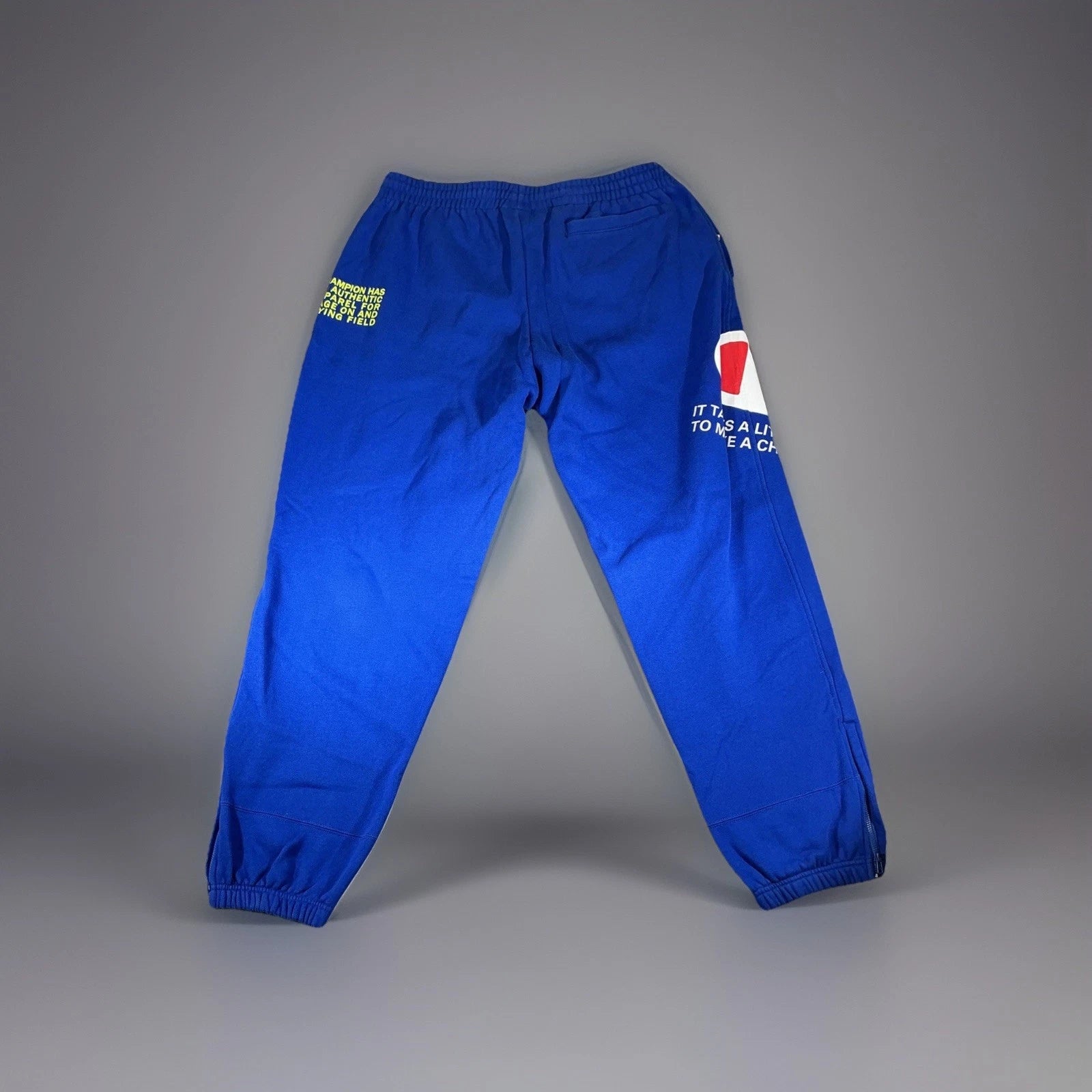 CHAMPION Fleece Joggers Mens 2XL Deep Hotline Blue Athletic Sweatpants NWT