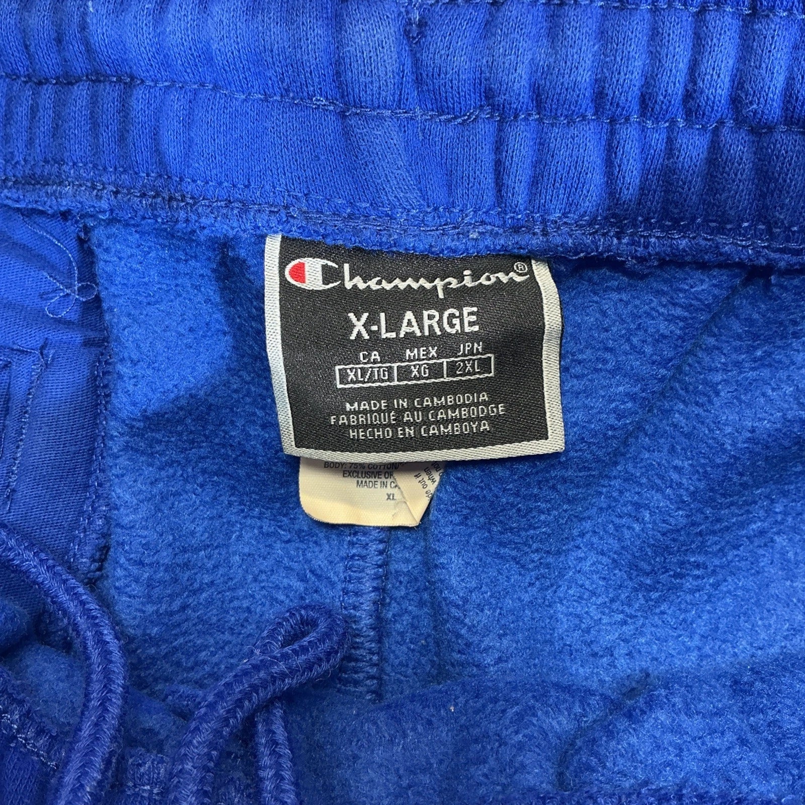 CHAMPION Fleece Joggers Mens 2XL Deep Hotline Blue Athletic Sweatpants NWT