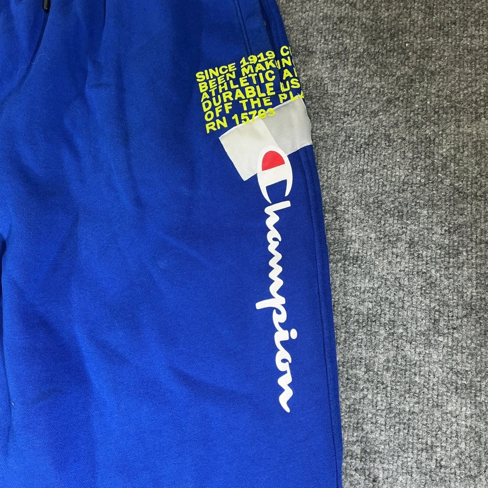 CHAMPION Fleece Joggers Mens 2XL Deep Hotline Blue Athletic Sweatpants NWT