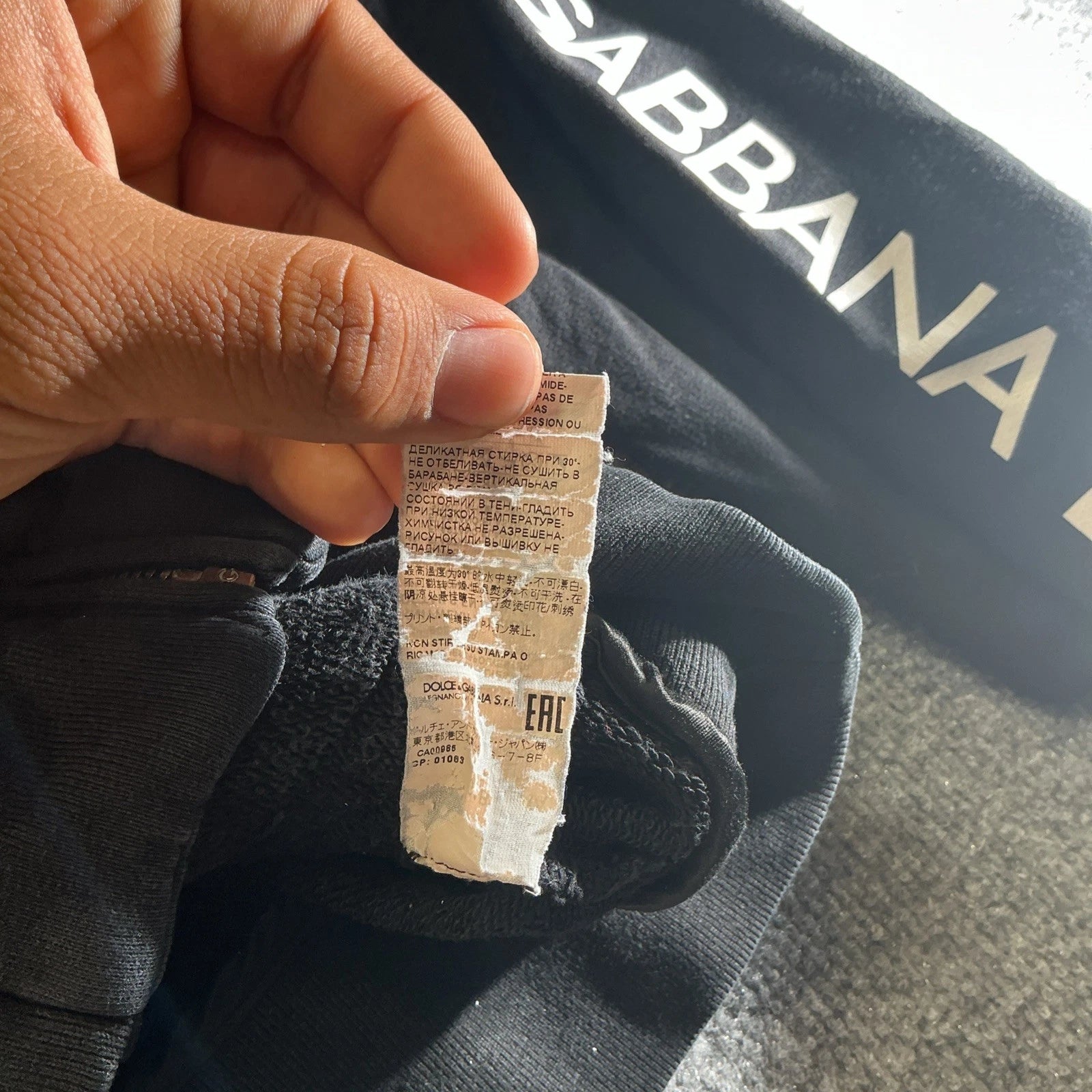 Black Dolce & Gabbana Unisex Hoodie  Size 44 Used Good Condition
