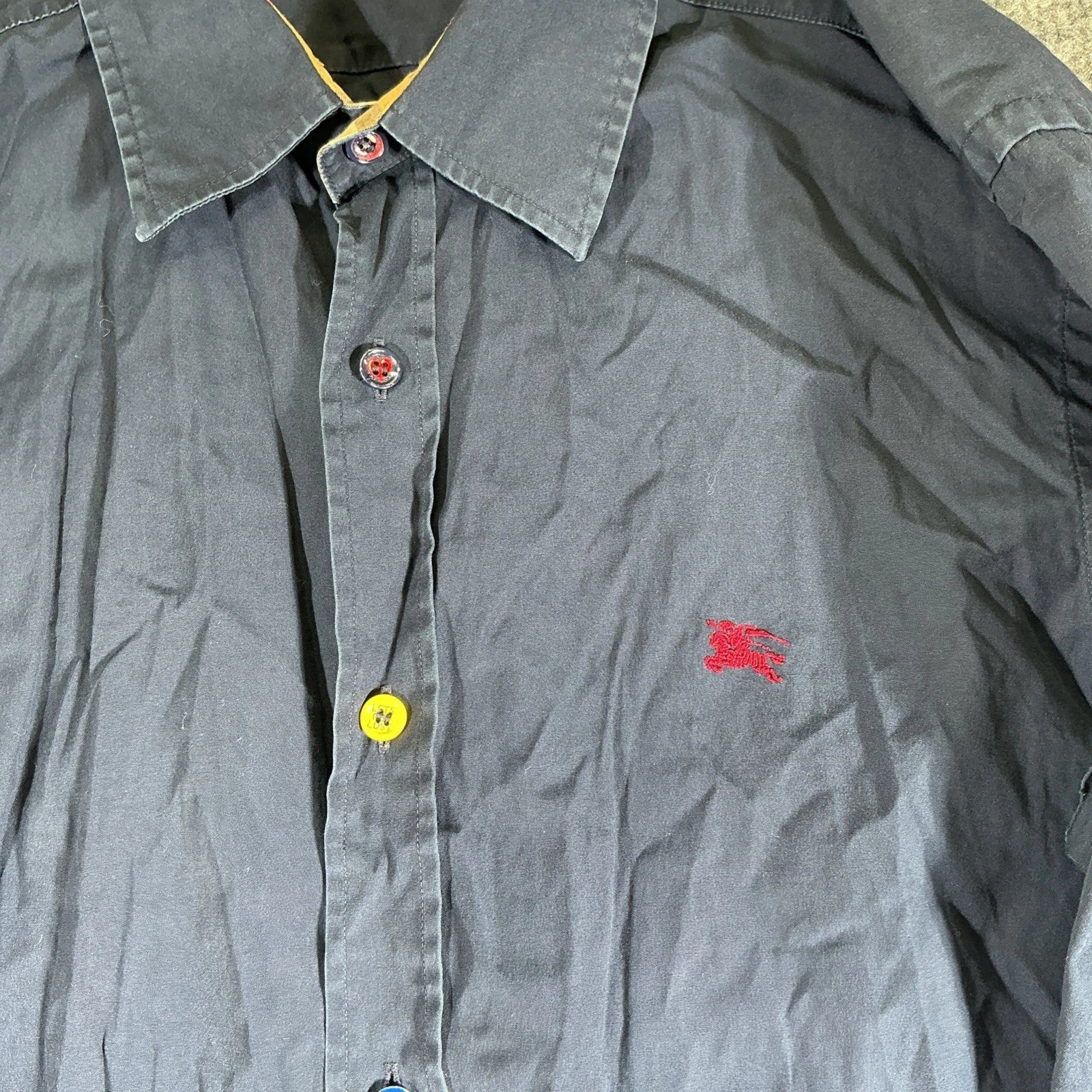 BURBERRY Long Sleeve Shirt, Size S, Cotton, NVY